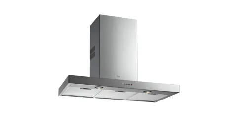 Campana Teka Dje 90ACERO Inoxidable Panel de Mandos Pulsantes Tres Velocidades Filtros Metálicos, Lavables en Lavavajillas Lámparas Led Capacidad de Extracción Máxima: 700 M³/H