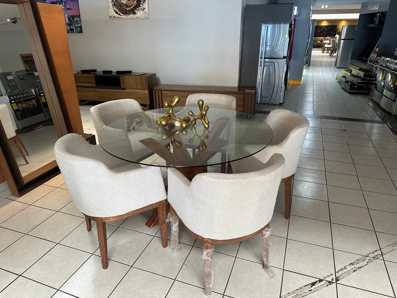 Comedor Rábago Redondo 5 Sillas — Comedor Rábago Redondo 5 Sillas