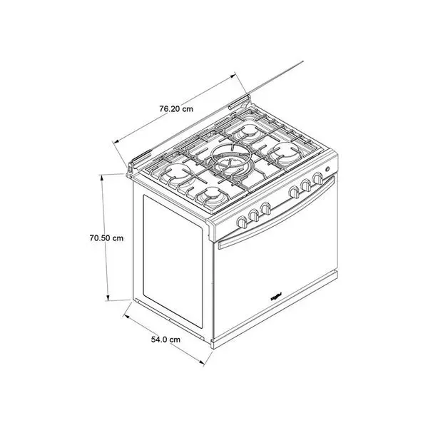 Estufa Whirlpool Empotrable WE7000 Empotrar — Estufa Whirlpool Empotrable WE7000 Empotrar