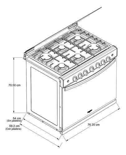 Estufa Whirlpool Empotrable WER3000D — Estufa Whirlpool Empotrable WER3000D