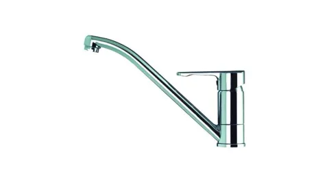 Grifo de cocina monomando con caño bajo giratorio y aireador anti-calcáreo
