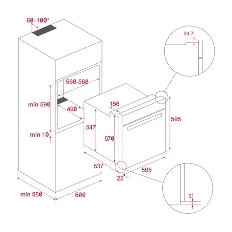 Horno Multifunción WISH HBB 605 — Horno Multifunción WISH HBB 605