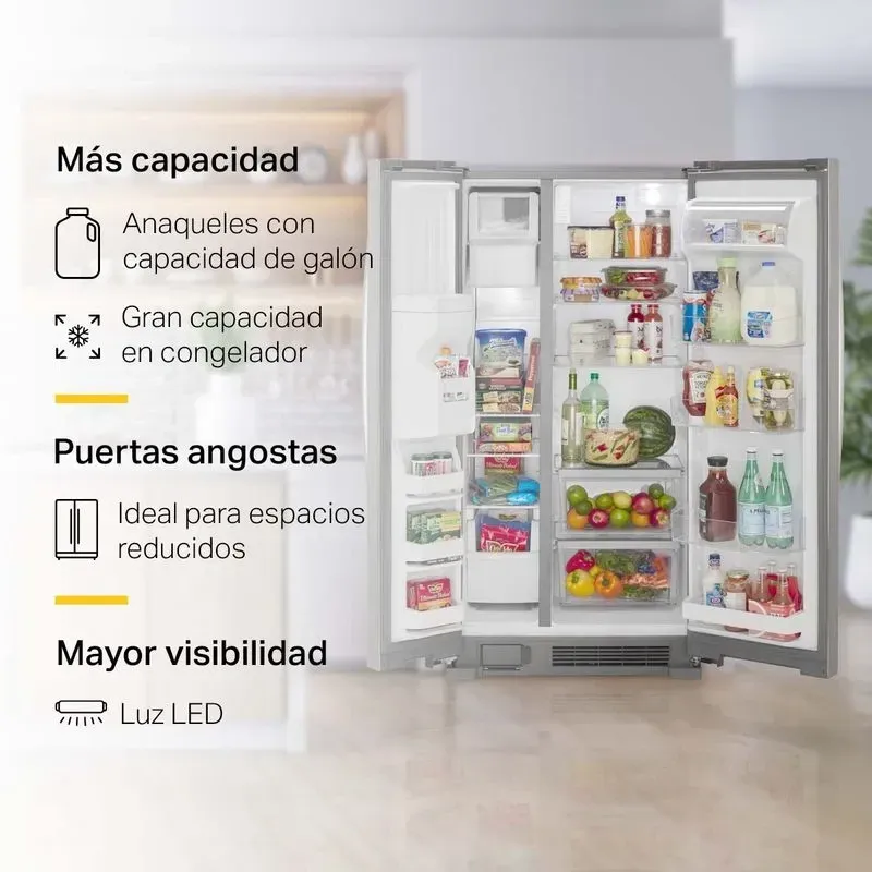 Refrigerador 25 pies cúbicos Xpert Energy Saver 2 puertas Gris con dispensador de agua — Refrigerador 25 pies cúbicos Xpert Energy Saver 2 puertas Gris con dispensador de agua