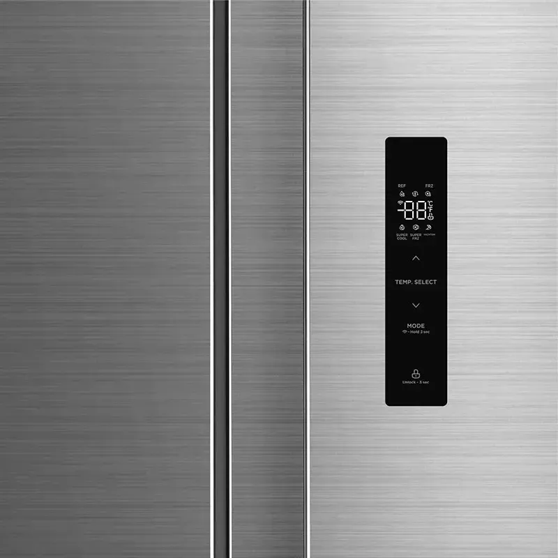 Refrigerador Automático Side By Side Inverter Quattro Bru Steel 20 Pies Cúbicos — Refrigerador Automático Side By Side Inverter Quattro Bru Steel 20 Pies Cúbicos
